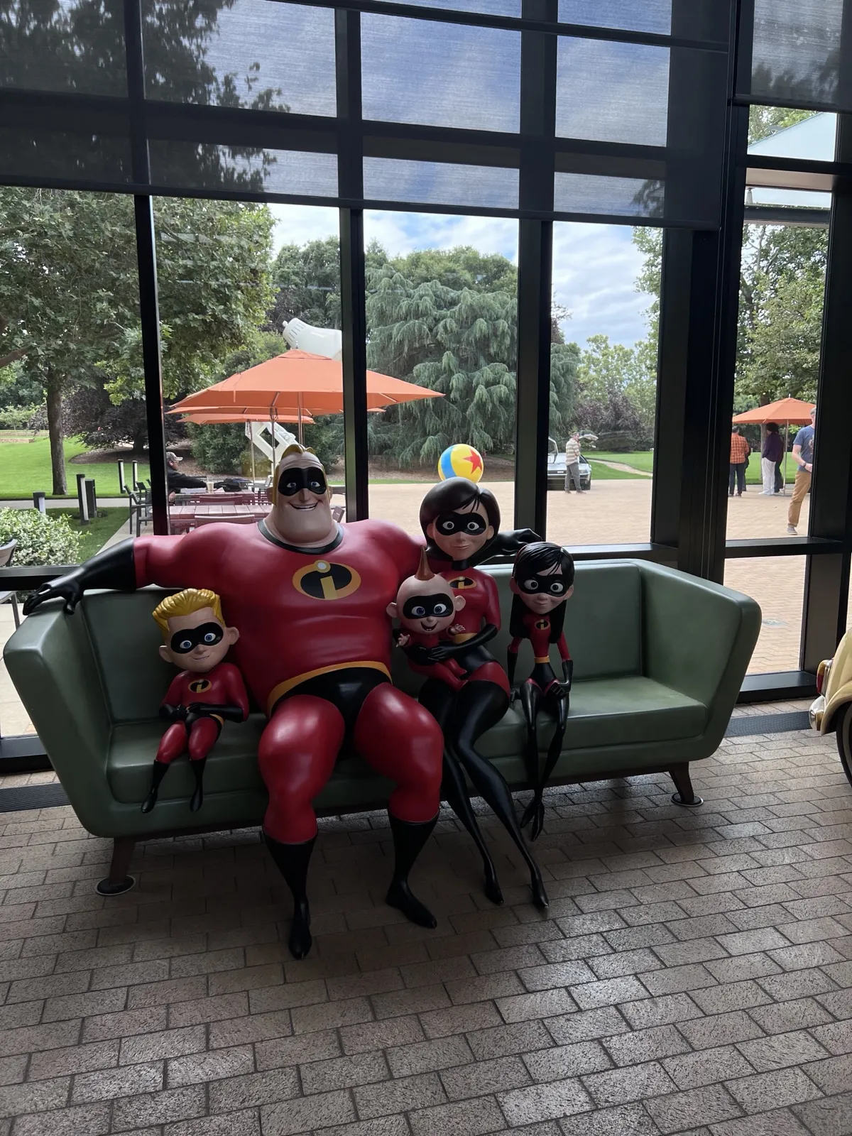 The Incredibles family sculpture